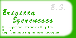 brigitta szerencses business card